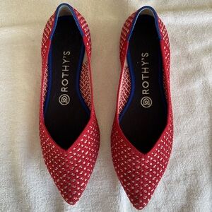 Rothy's Apple Honeycomb Points, size 7.5, good used condition